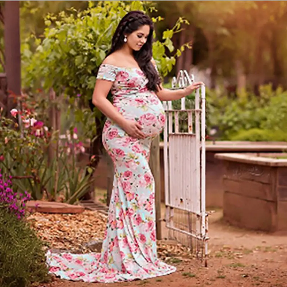 Лето 2018 новый стиль модные длинные платья для беременных женщин платье
