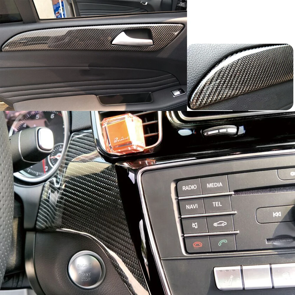 7 шт., украшение для автомобиля с центральным управлением для Mercedes Benz GLE 43 450 63 AMG, декоративная отделка салона автомобиля