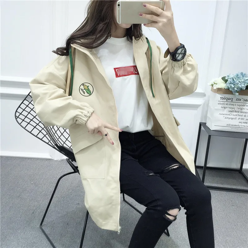 beige Fdfklak, большой размер, повседневная одежда для беременных женщин, куртка для беременных, длинная одежда для беременных, женский плащ, Женская S-2XL - Цвет: beige