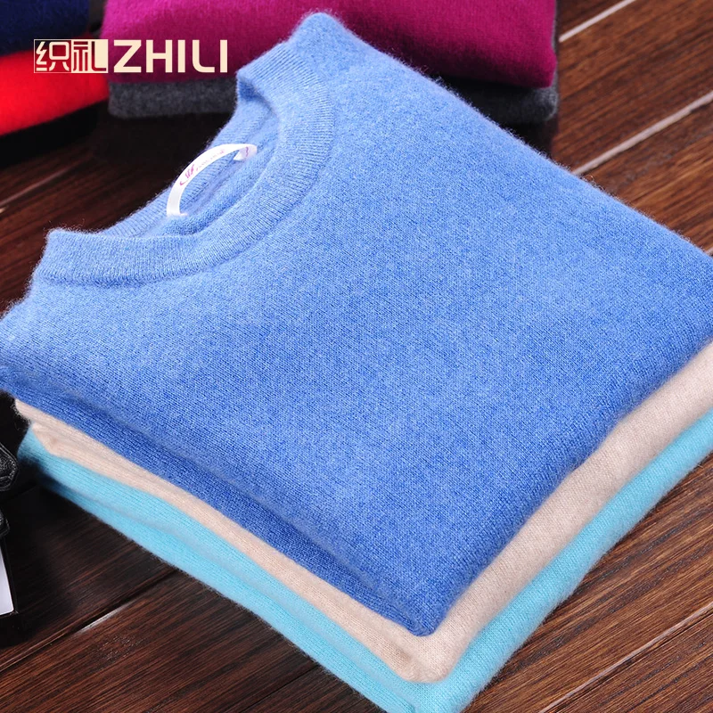 Мужской зимний кашемировый свитер с o образным вырезом Осенний вязаный пуловер