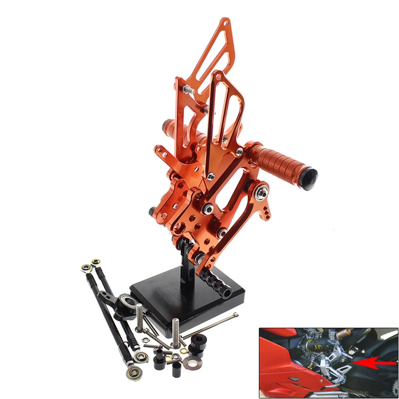 CNC Del Motociclo Pedane Regolabili Posteriori набор Spina Piede для Honda CBR CBR1000RR 1000RR 2004 2005 2006 2007|Подставки под