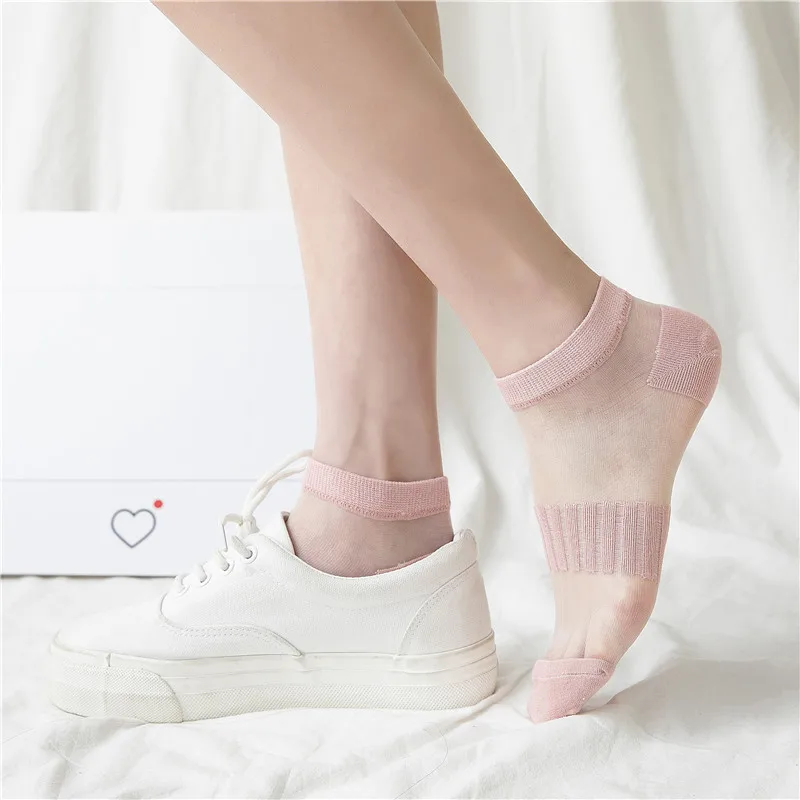SP & CITY/Новые летние прозрачные дышащие короткие носки женские тонкие ажурные до