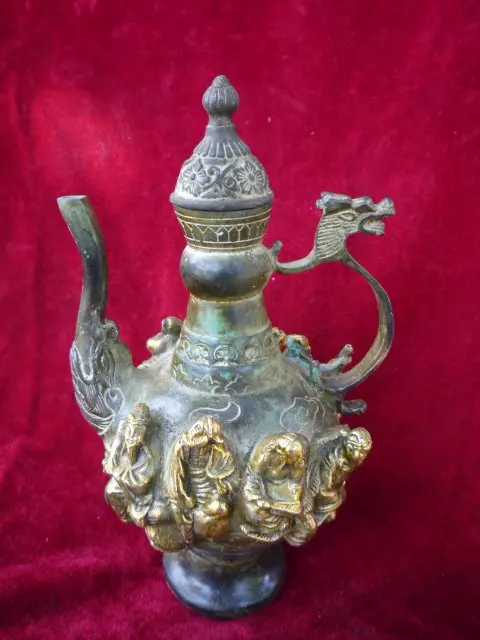 Очень редкая династия Мин (Сюань de1426 1438) бронзовый чайник 8 фея|fairy|teapotfairy fairy |