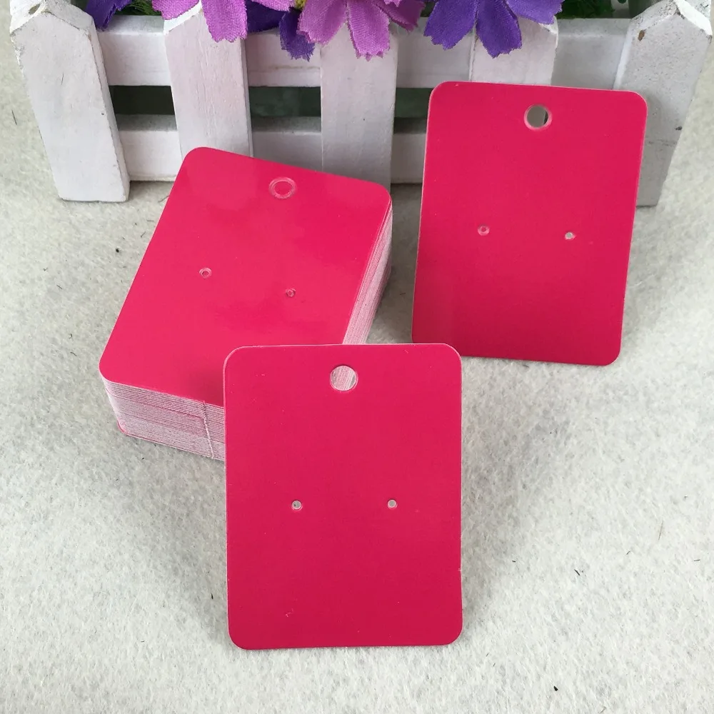 200pcs 6.5*5cm Fashion Paper Cards Earring/Jewelry Ear Studs Display Card Blank Earring Hang price Tags | Украшения и аксессуары