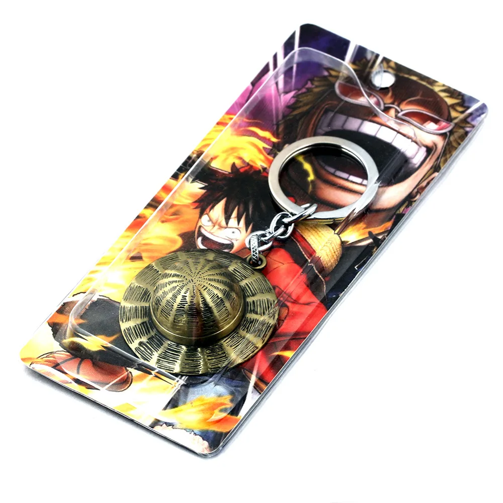 Аниме серии мультфильм один кусок брелок для ключей шляпа мальчик милые