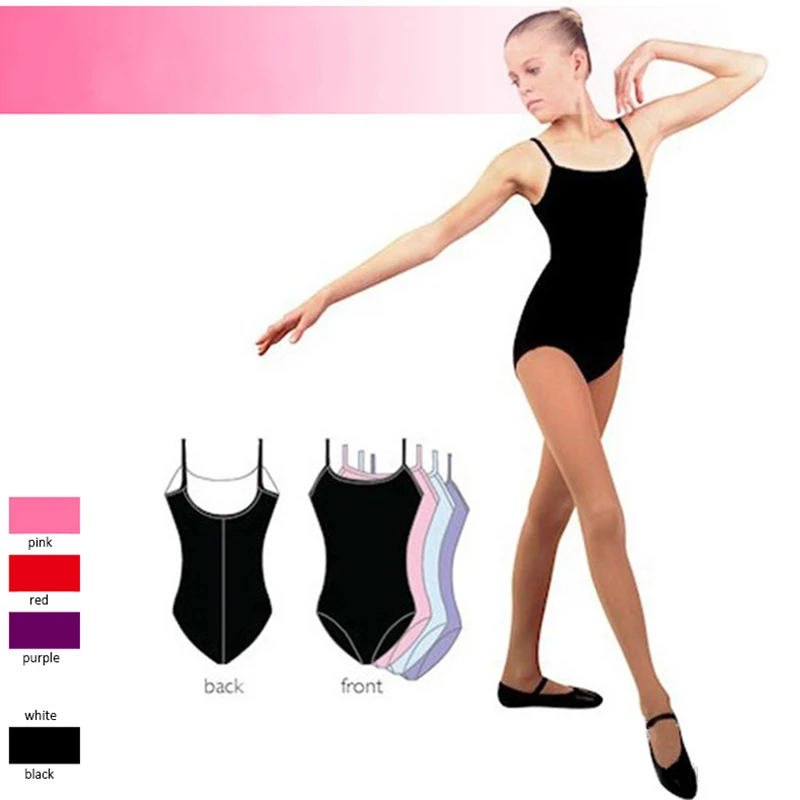 

Summer cotton double sling dance practice clothes Ballet shape examination clothes Girls sling gymnastics clothes