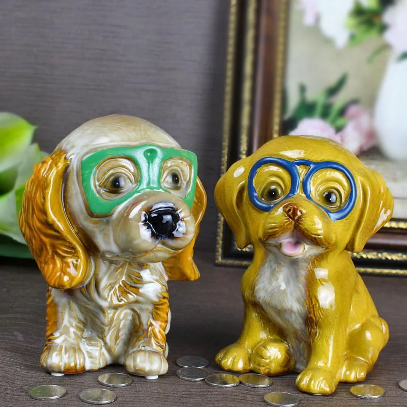 

Pigs Adorable Kid Coin Bank Saving Box Catoon Puppy Dog Money Box Collection Piggy Bank Home Decoration Kids Gift