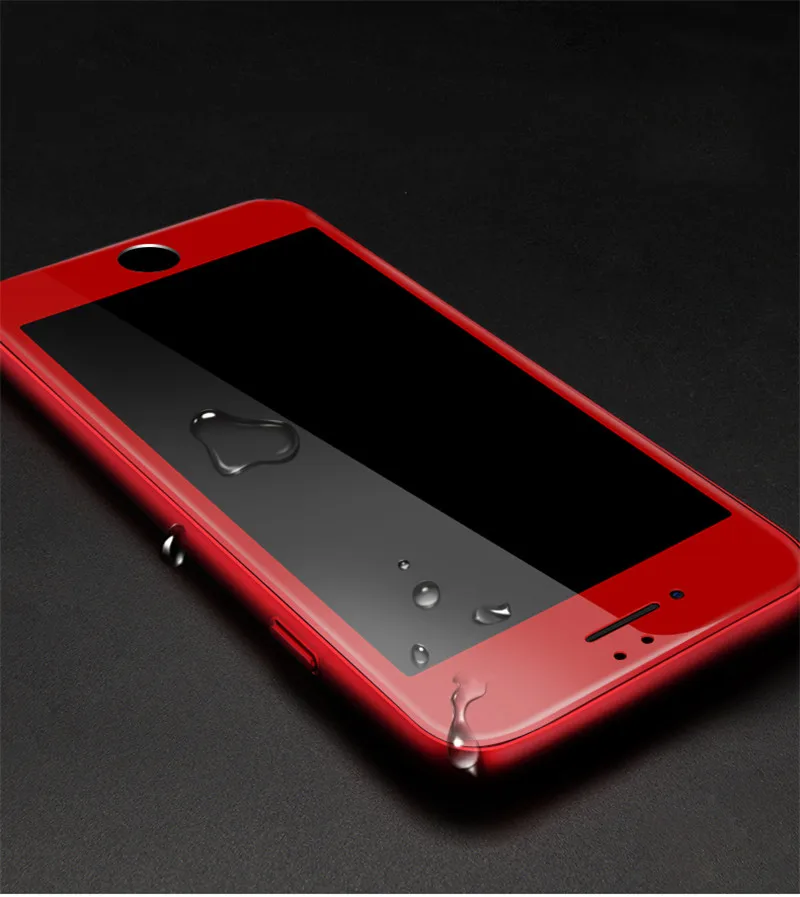 3D мягкий край Полное покрытие красное глянцевое углеродное волокно закаленное