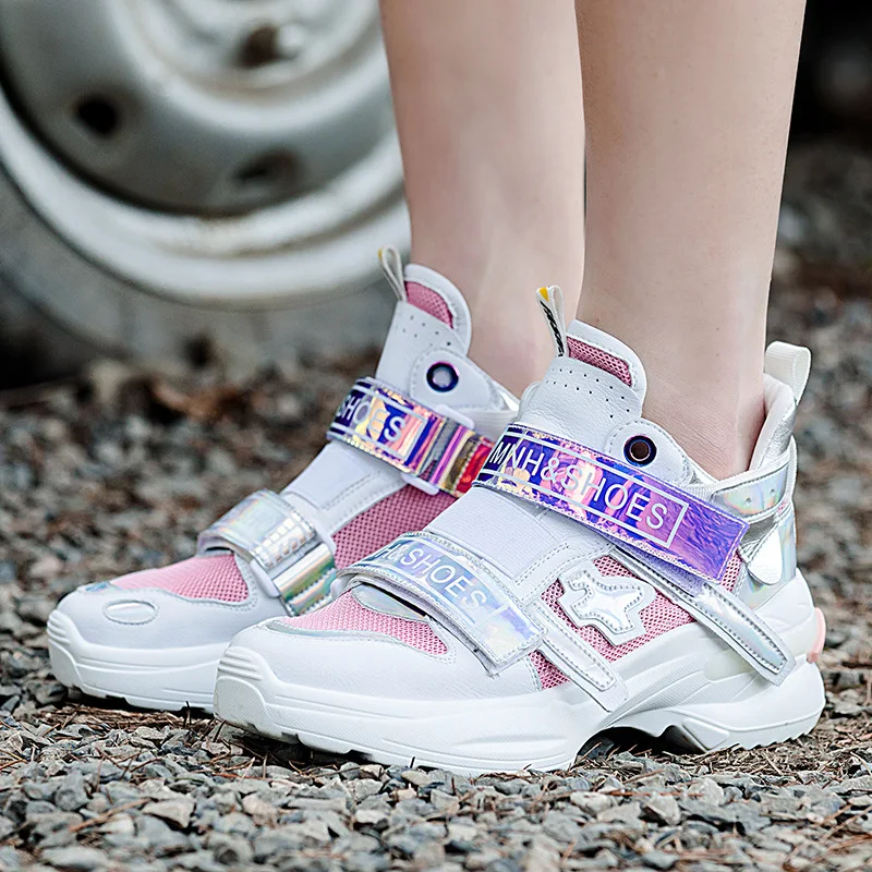 Повседневная обувь; женские кроссовки на платформе; zapatos de mujer; сезон весна; Новинка; chaussures femme; Женская обувь в стиле пэчворк