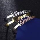 Браслет-манжета Женский, из нержавеющей стали, цвета розового золота индивидуальная именная табличка пробы