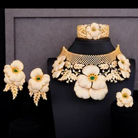 godki luxury princess crown flower statement choker jewelry sets for women wedding african cubic zircon cz dubai bridal jewelry
