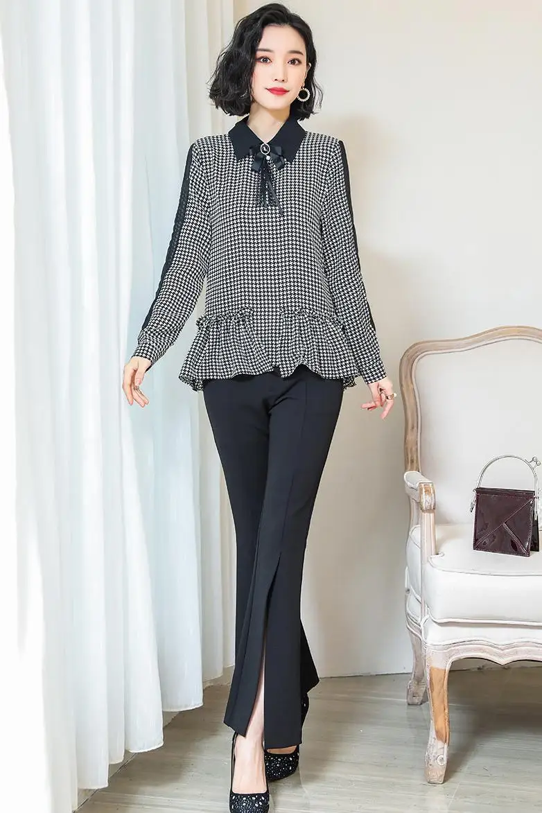 2019 New Spring Women Shirts Full Sleeve Chiffon Loose Plover Render Western Style Blouse Shirt 606 | Женская одежда