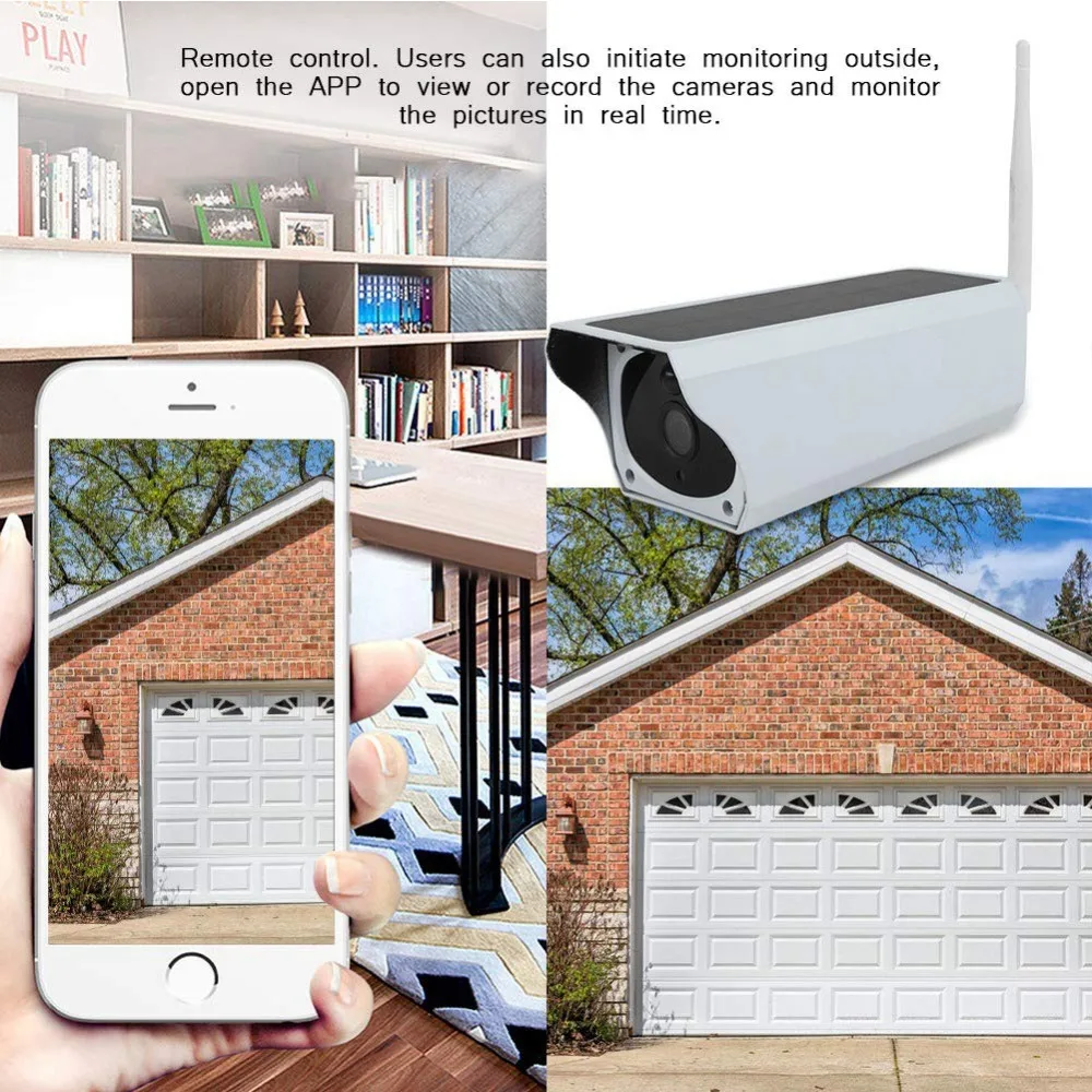 Беспроводная водонепроницаемая IP камера с питанием от солнечной батареи 1080P 2