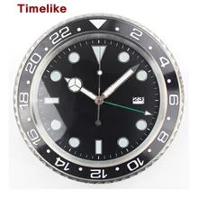 1 шт XL размер металлические часы настенные с календарем датой и