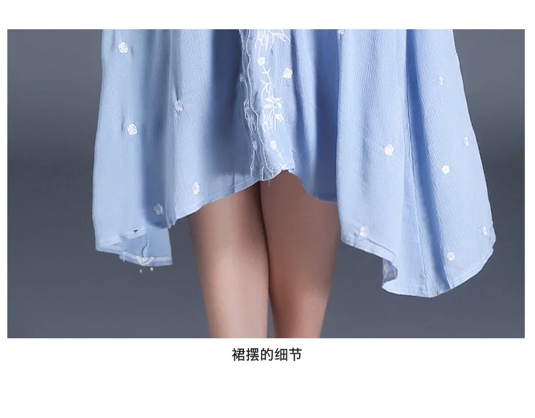 Женское платье с вышивкой Clobee длинное винтажное в стиле бохо треугольным вырезом