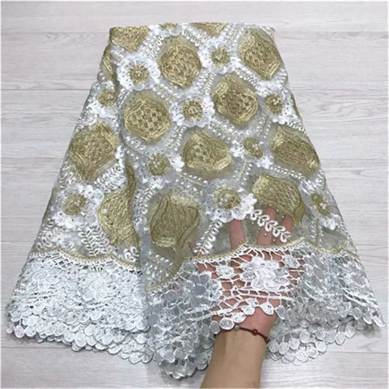 French Tulle Lace Fabric High quality African Embroidered With RhinestonesTulle Free Shipping | Дом и сад