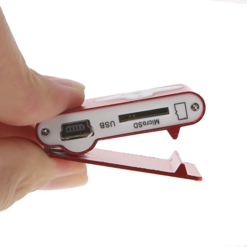 OOTDTY MP3 Mini Clip Metal Music Media Player Support Micro SD Card + USB Cable Earphone | Электроника