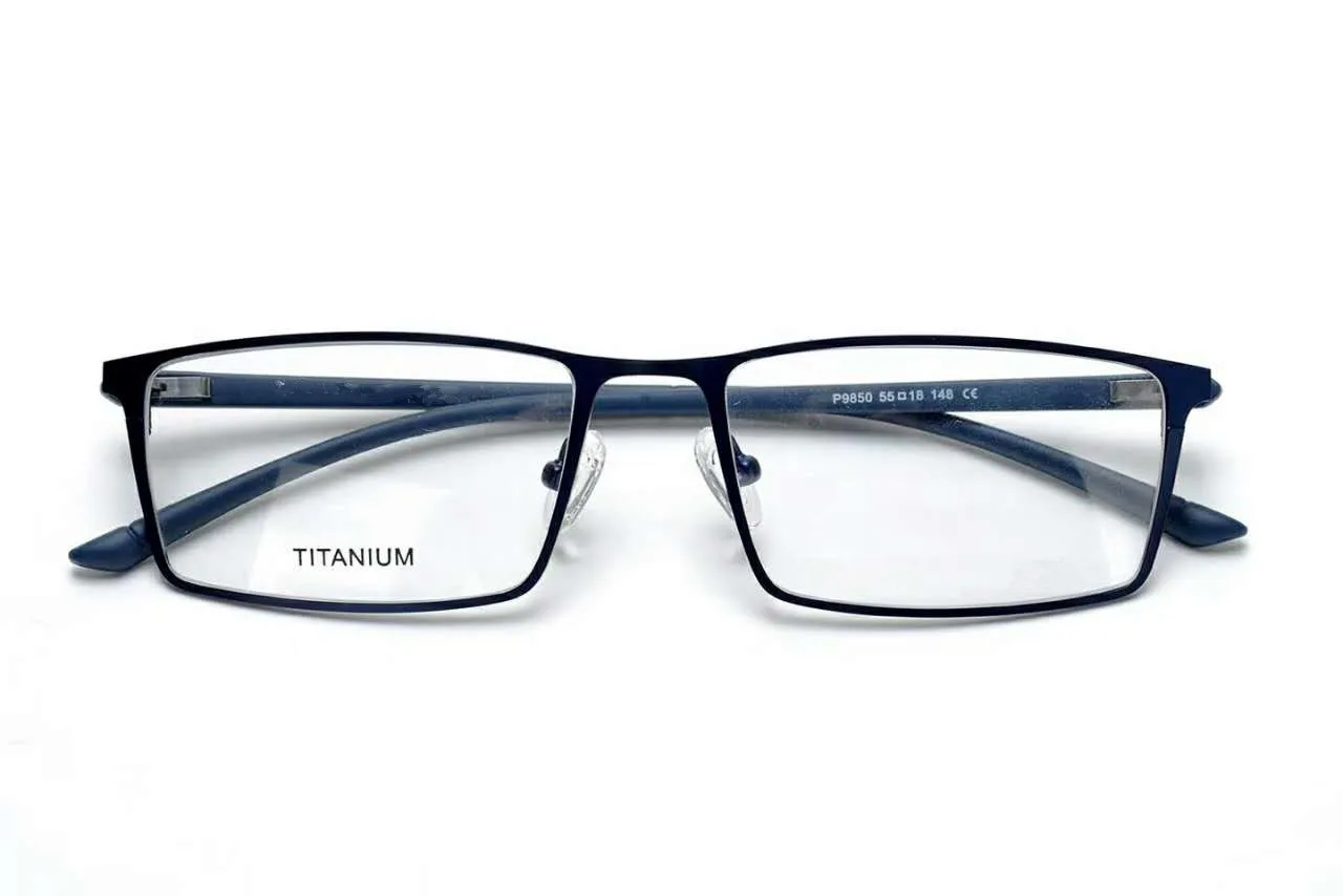 Glasses Frame Men Ultralight Square Myopia Prescription Eyeglasses Male Metal Full Optical Screwless EyewearP9850 | Аксессуары для