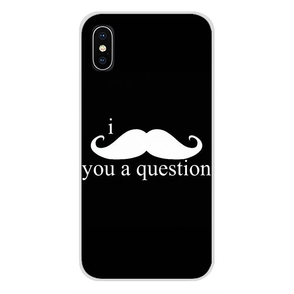 Для Apple iPhone X XR XS MAX 4 4S 5 5S 5C SE 6 6S 7 8 Plus ipod touch Милые Мультяшные аксессуары в виде усов