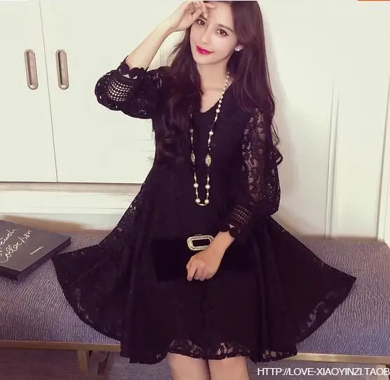 H8816 L-5xl 2019 веснняя кружевая красные вечерние свободное кружевное платье с