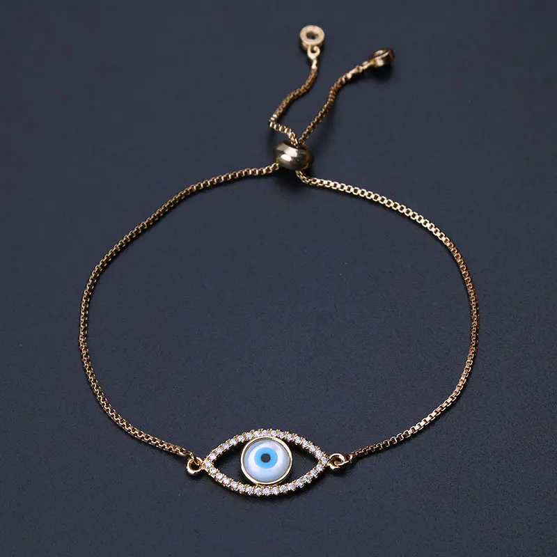 Shell Evil Eye Charm Bracelet Women Gold Silver Black Chain Crystal Bracelets for Jewelry Party Gifts | Украшения и аксессуары