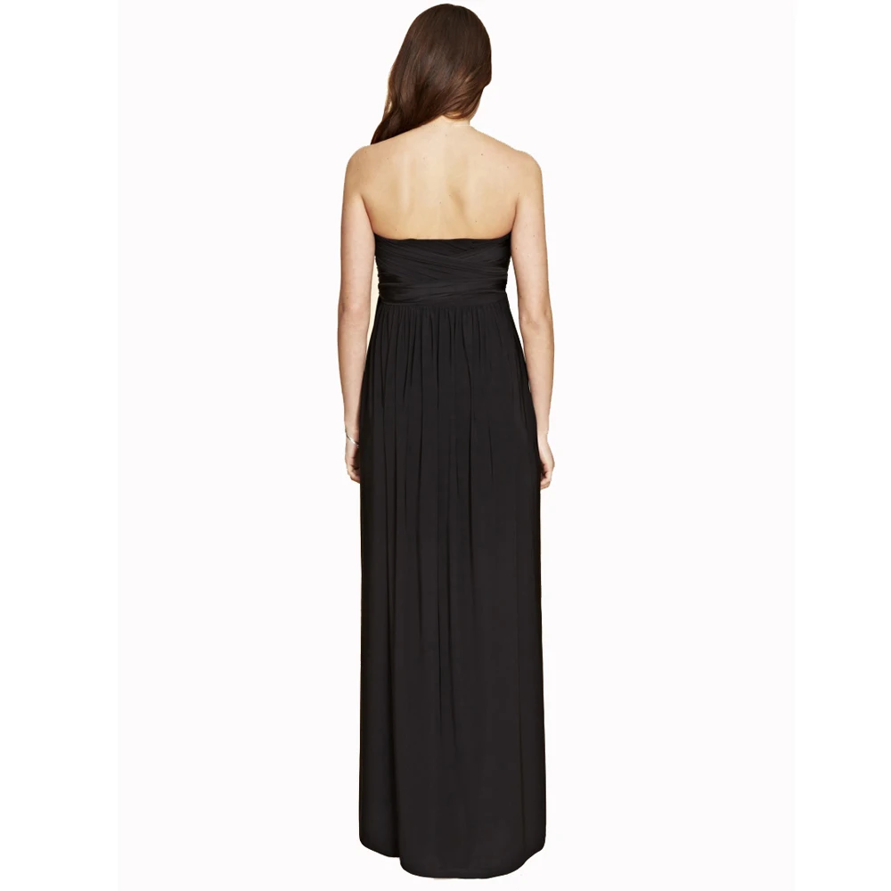 Черное платье макси для беременных женщин длинное трапециевидной формы с