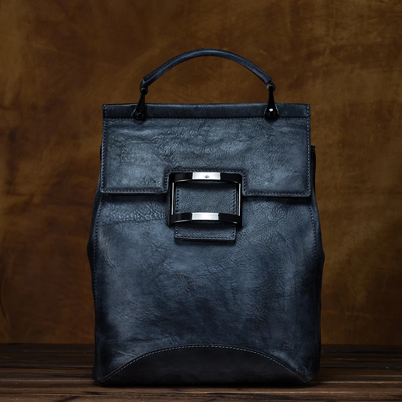 Высокое качество натуральной кожи Для женщин рюкзак кисти ColorVintage девушка