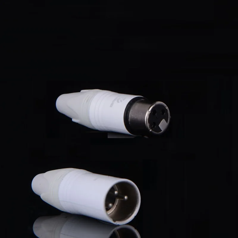 Позолоченный 3Pin XLR Мужской Женский аудио разъем аудио микрофонный кабель разъем XLR адаптер конвертер Черный Белый