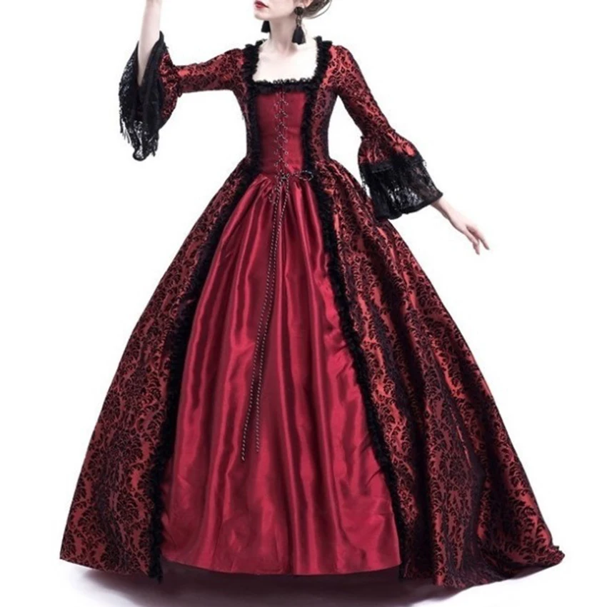 Женский карнавальный костюм средневекового дворца платье принцессы для