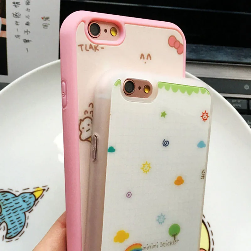 Модный крутой милый чехол для iphone 5S/5se 6/6s 7 8 plus с мультяшным дизайном из ТПУ