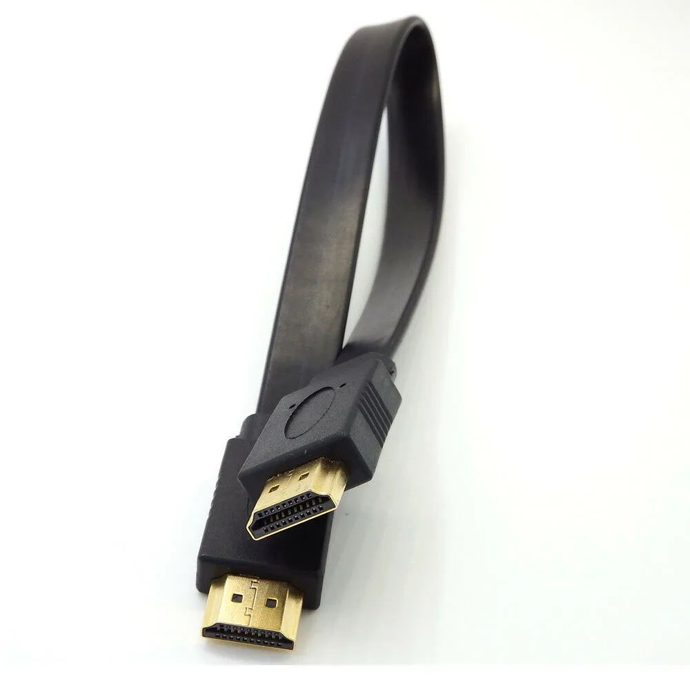 Full HD короткий HDMI штекер-штекер плоский кабель Шнур для аудио видео TV PS3 30 см |