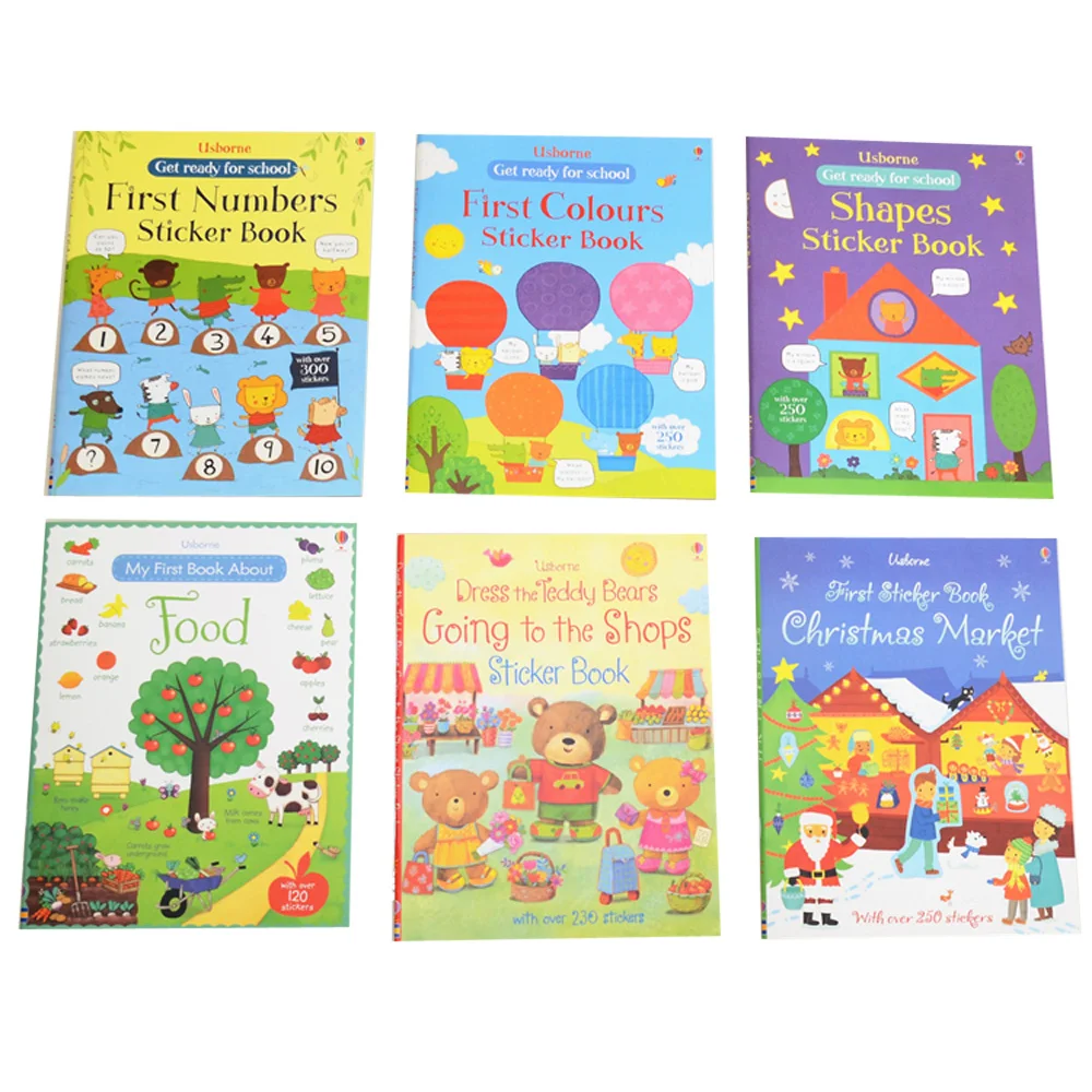 A4 Размер Дети стикер с рисунком из мультфильма книг/Большие размеры многоразовые