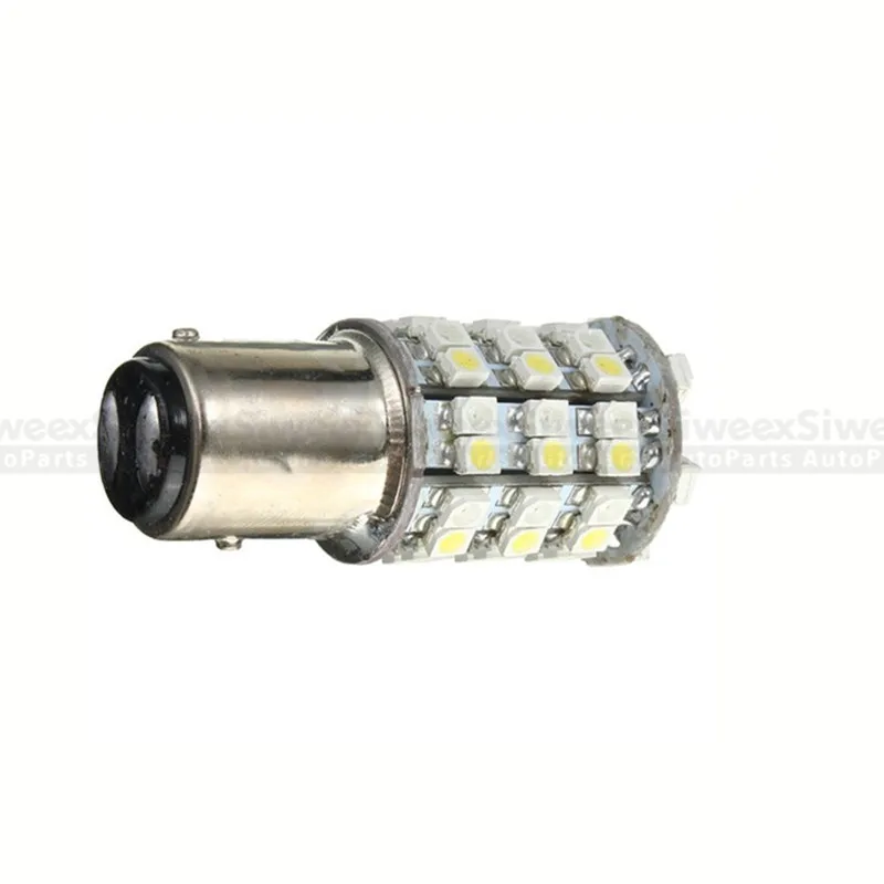 2x двойной цвет 3157/7443/1157 3528 высокая мощность Янтарный Белый 60-SMD светодиодный резервный задний стоп-светильник 12V