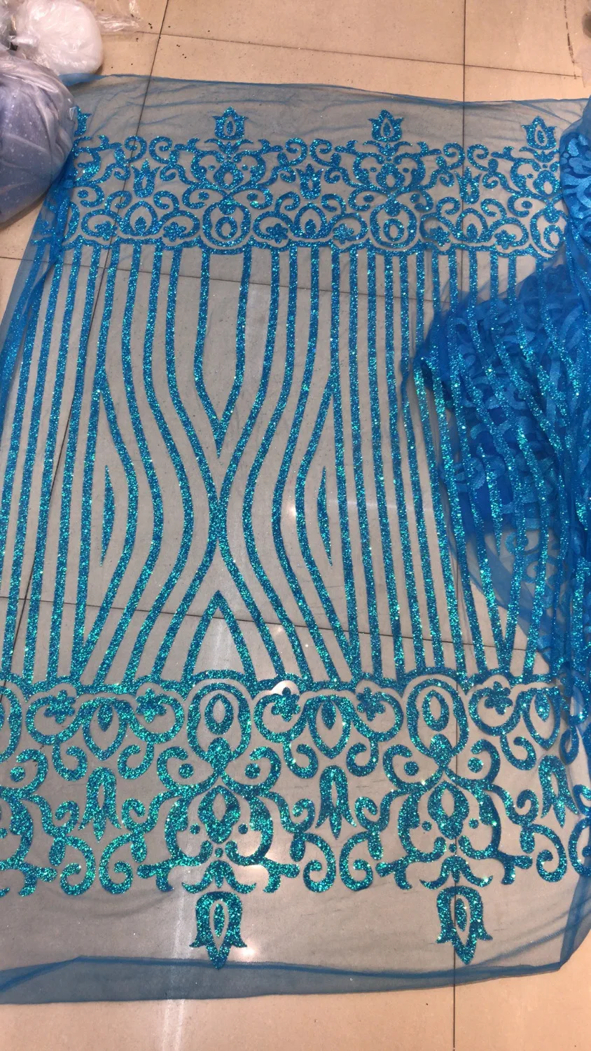 

Нигерийская вышитая кружевная ткань для женского платья, блестящий сетчатый кружевной материал, высокое качество, французский тюль, прикле...