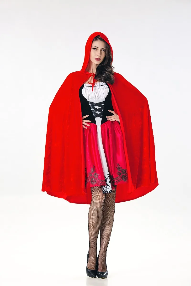 

Halloween Costume for Adult Women Fairy Fancy Dress Little Red Riding Hood Cosplay Dress Princess Party cosplay Coat Cape