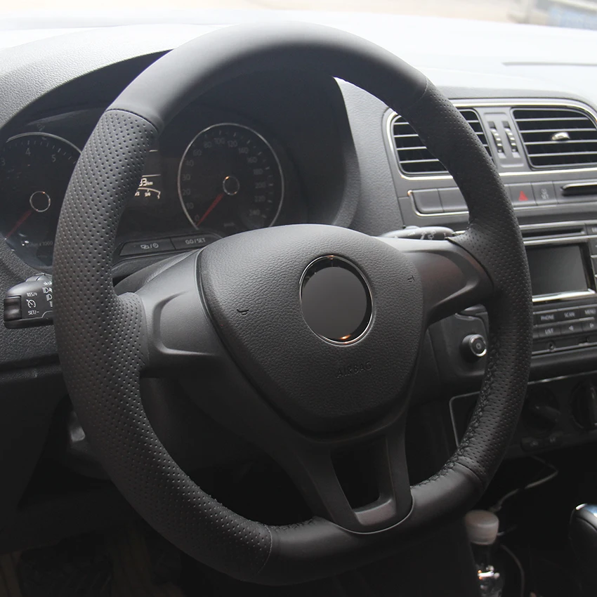 Искусственная кожа черный цвет для Volkswagen VW Golf 7 Mk7 New Polo 2014 2015 2016 2017 | Автомобили и