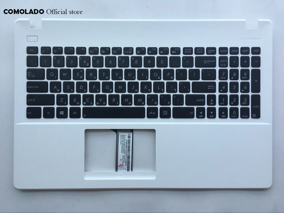 HB Иврит клавиатура для ASUS X551 X551C X551M X551S белый и черный с подставкой верхняя
