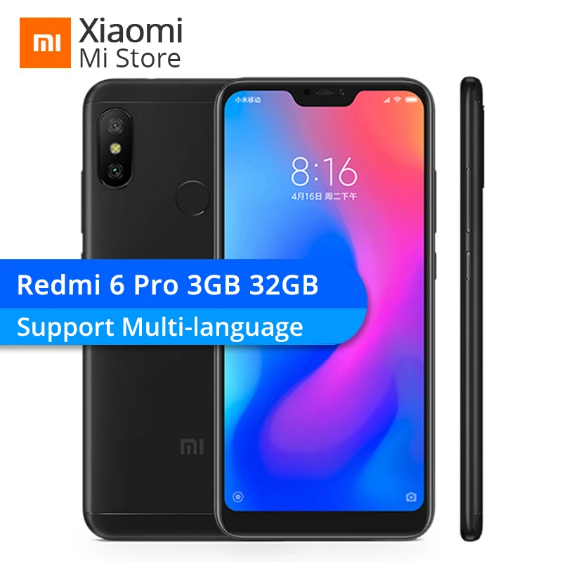Xiaomi Redmi 6 Pro 3 Гб оперативная память 32 Встроенная мобильный телефон Snapdragon 625 Octa Core 5 84
