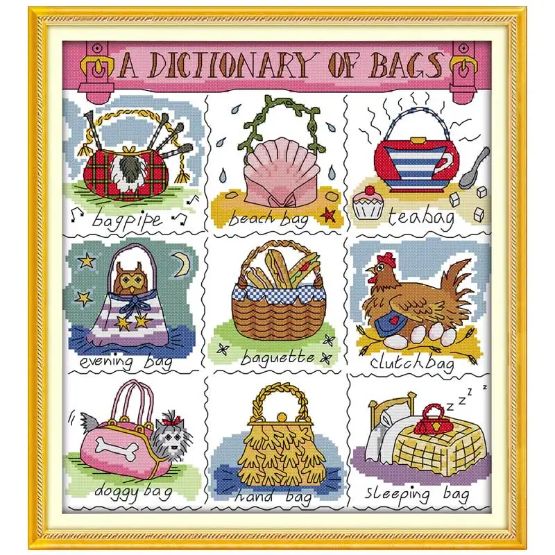 Словарь маленьких птиц вышивка крестиком 11CT 14CT Набор для вышивки оптовая продажа
