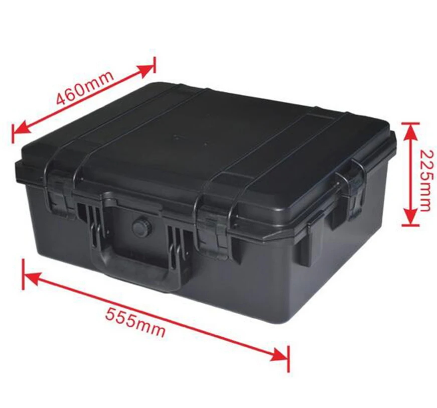 SQ5040 External 555*460*225 mm big size plastic suitcase with full pick pluck foam