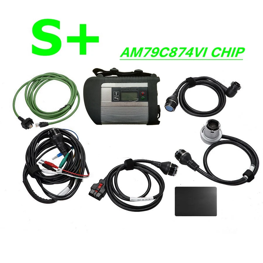 With software SSD Лучшее качество S+++ AM79C874VI чип,09 V MB SD Подключение компактный 4 MB Star C4 диагностический инструмент - Цвет: With software SSD
