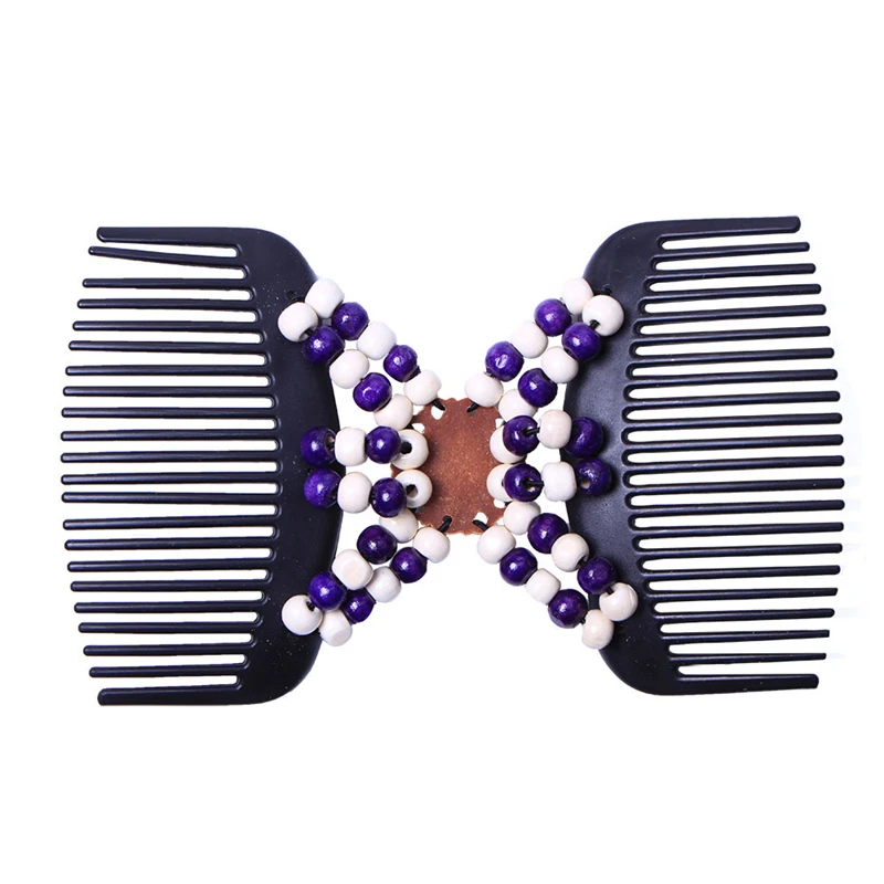 1 шт. Ретро двойные бусины прическа Волшебная расческа заколка из бисера для