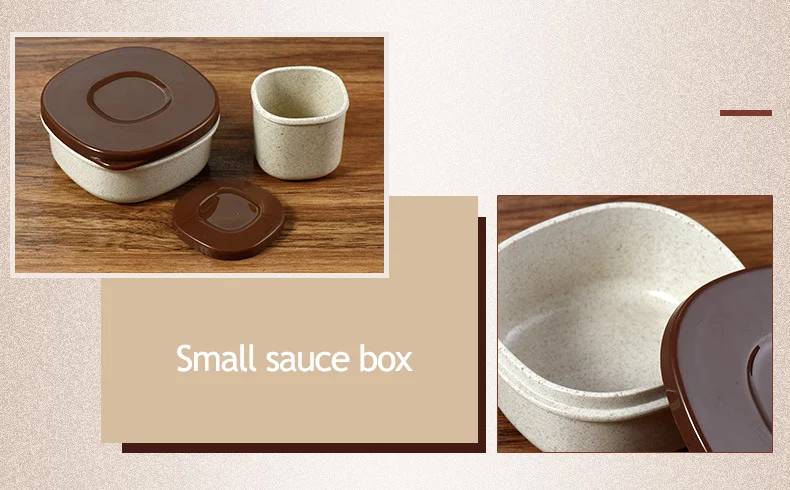 Microwavable Пшеничная солома Ланч-бокс для детей Bento box Портативный Кухонный Контейнер Для Хранения Продуктов герметичный Ланч-бокс с суповой чашкой