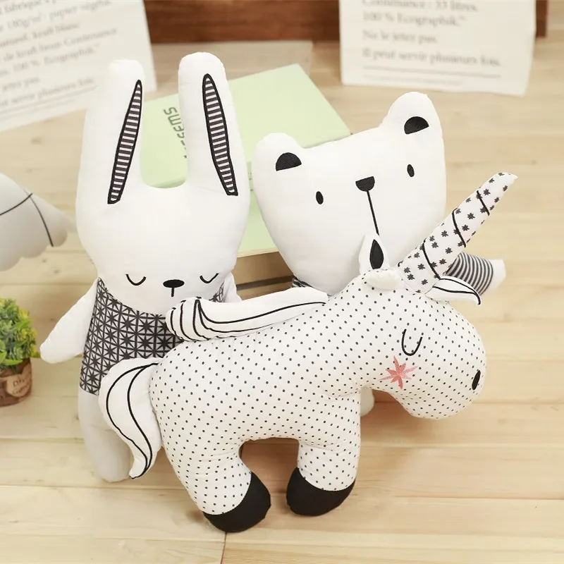 Подушка в скандинавском стиле с кроликом единорогом медведем Успокаивающая