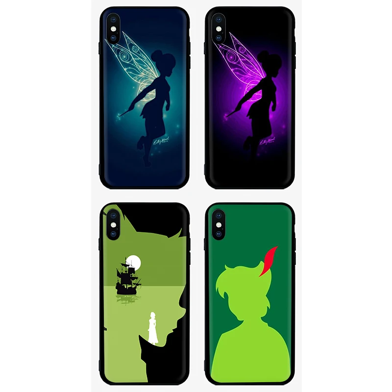 Питер Пэн Венди Tinkerbell мягкий чехол для телефона чехол для iPhone 5 5S SE 6 6S Plus 7 8 Plus X XS XR XS 11 Pro Max