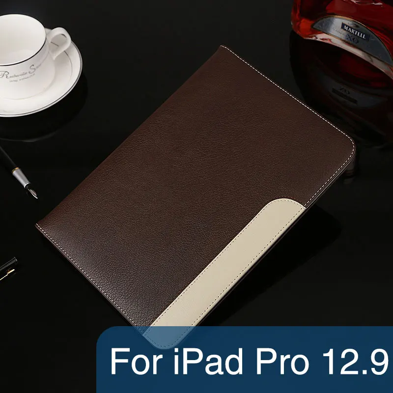 For pro 12.9-05 Дюймов для iPad pro 10,5 12,9 дюймов роскошный стенд чехол для IPAD 9,7 Чехол ручной держатель ремень бизнес книга раскладушка Fundas - Цвет: For pro 12.9-05