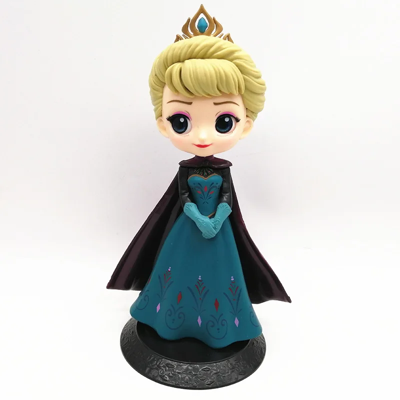 Disney 2 шт. Q Posket снежная королева эльза и анна фигурки игрушки куклы Aurore пвх аниме куклы фигурки коллекционная модель детские игрушки 15-17 см