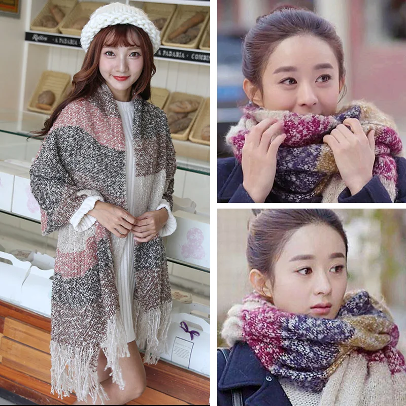

2019 Winter Scarf Women Cashmere Wool Scarves Shawls Soft Scarf for Women Wool Pashmina Winter Warm Shawls Female Poncho Stoles