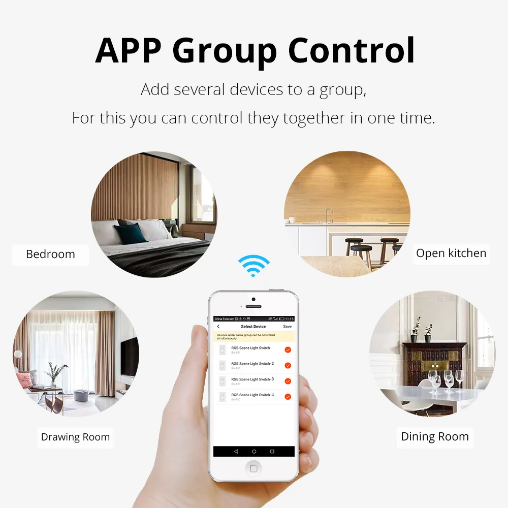 Фото Умный дом WiFi настенный выключатель света Alexa Echo Google домашний помощник Голосовое Умный дом WiFi настенный выключатель света Alexa Echo Google домашний помощник Голосовое