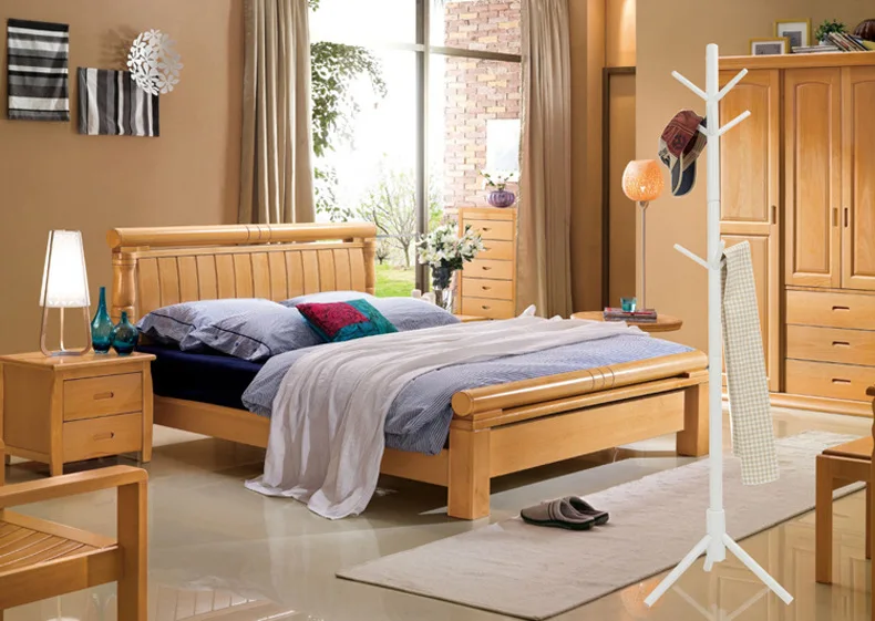 Крючок для шляпы в спальню 9 крючков твердая деревянная вешалка пальто полка